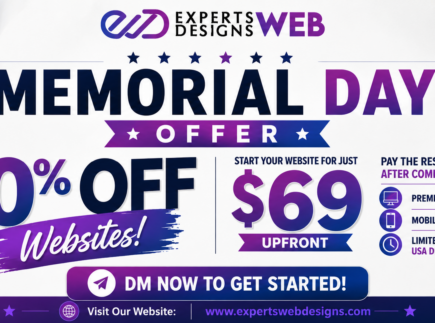 Memorial Day Website Design Offer