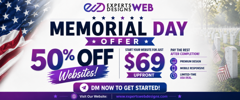 Memorial Day Website Design Offer
